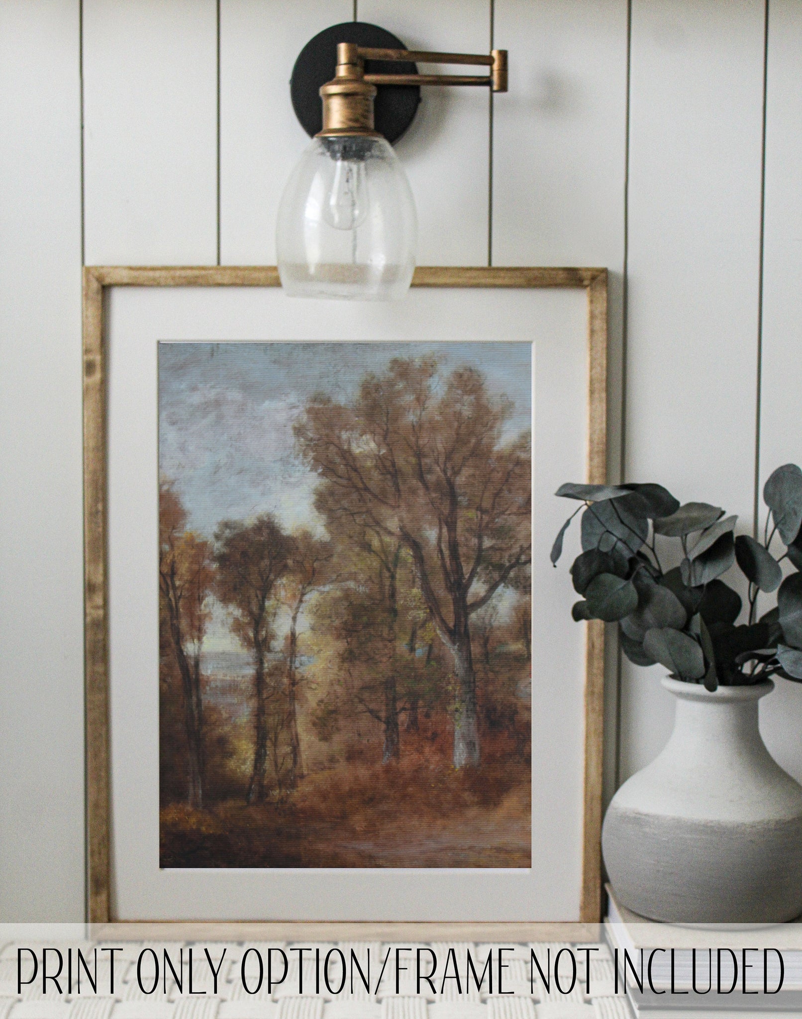 Vintage painting print/autumn print fall print canvas art print/landscape/art print/home decor/canvas art/#110