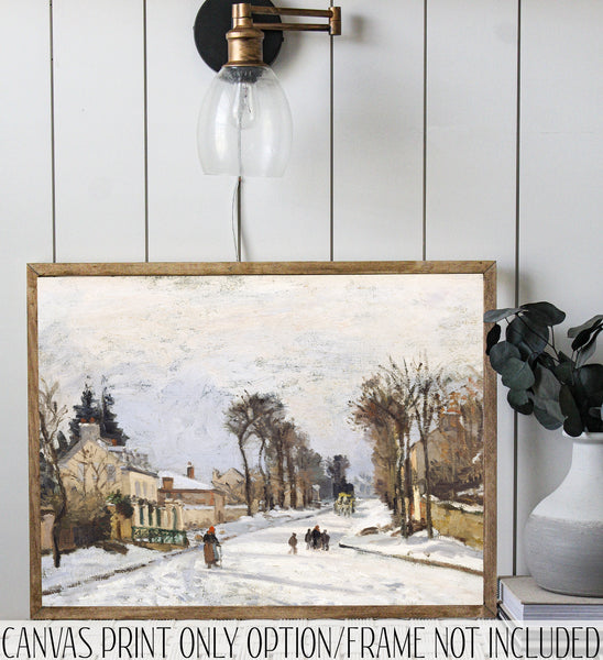 Vintage painting print/canvas art print/winter landscape/art print/home decor/canvas art/#126