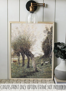 Vintage painting print/canvas art print/landscape/art print/home decor/canvas art/#119