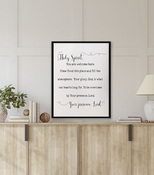 Holy spirit you are welcome here/canvas wall art/christian art/wall art