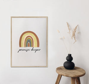 Rainbow print/promise keeper/rainbow baby/canvas art print/wall art/canvas print/wall decor