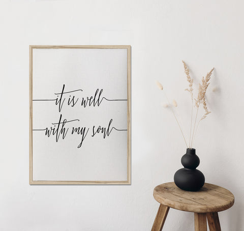 It is well with my soul/canvas art print/wall art/canvas print/wall decor