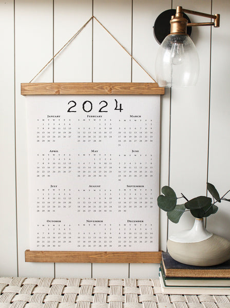 Calendar 2024/calendar print/calendar canvas print/canvas art print/wall art/canvas print/wall decor